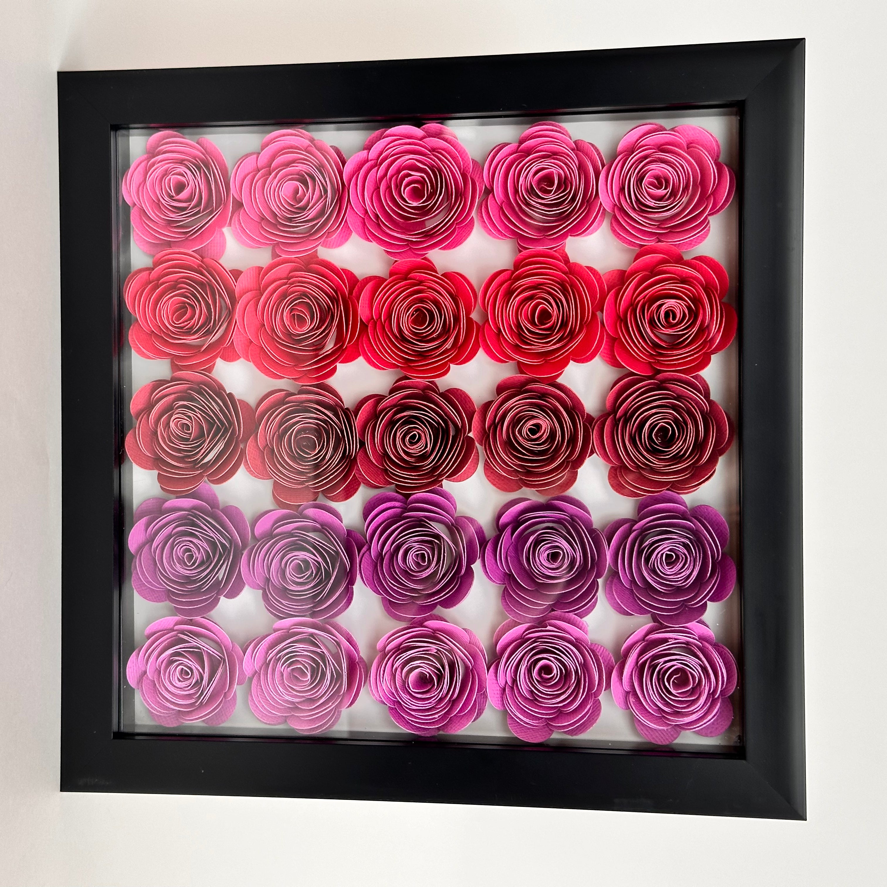 Roses Shadow Box (Black Frame)